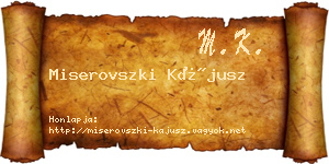 Miserovszki Kájusz névjegykártya